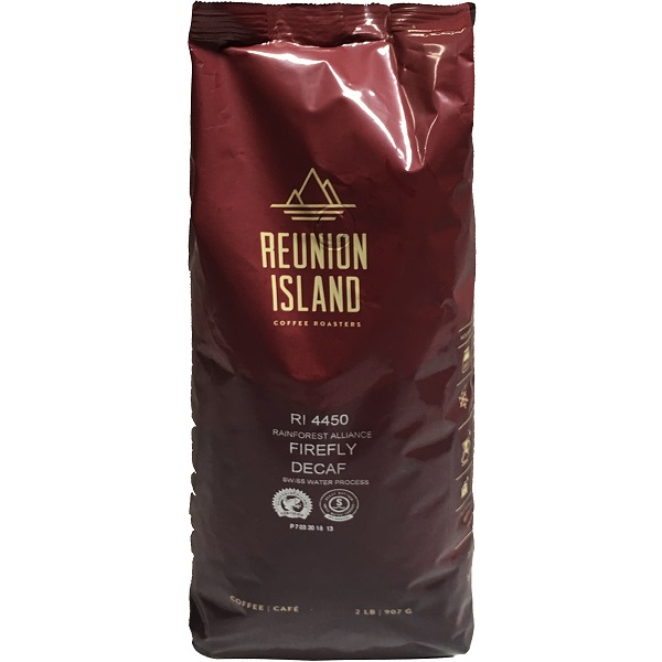 REUNION COFFEE ROASTER ISLAND FIREFLY DECAF GROUND 907g – Canteen Canada