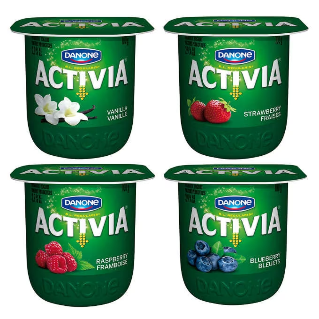 ACTIVIA ASSORTED YOGURT 100g Canteen Canada