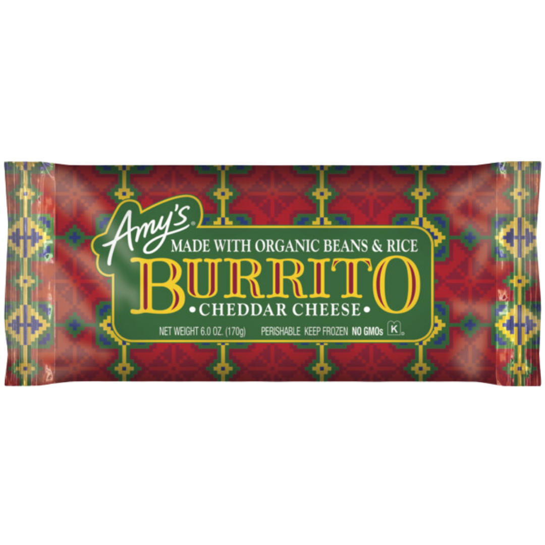 AMY’S CHEDDAR CHEESE BURRITO 170g – Canteen Canada