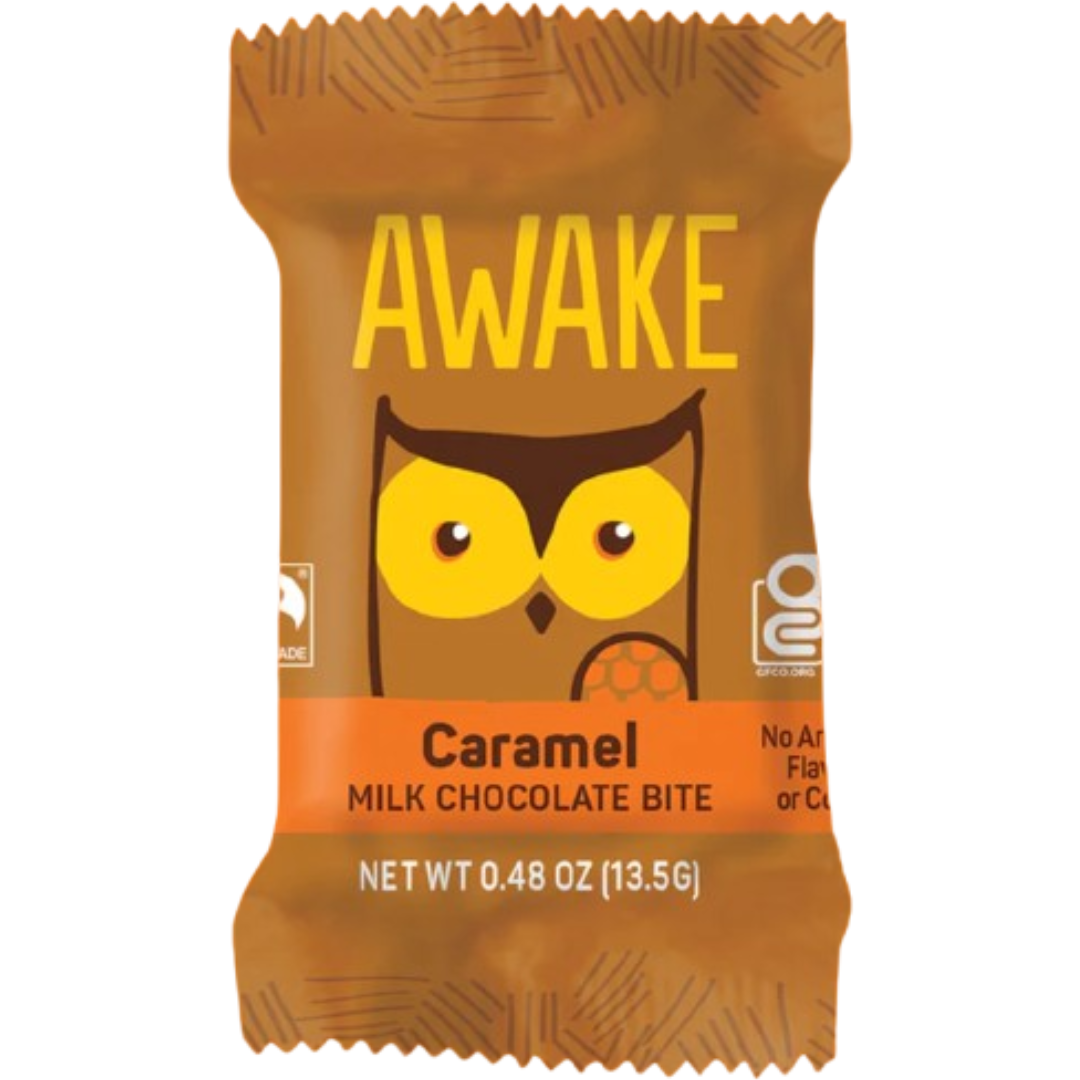 AWAKE CAFFEINATED CARAMEL MILK CHOCOLATE BITES 13.5 g – 50 COUNT ...