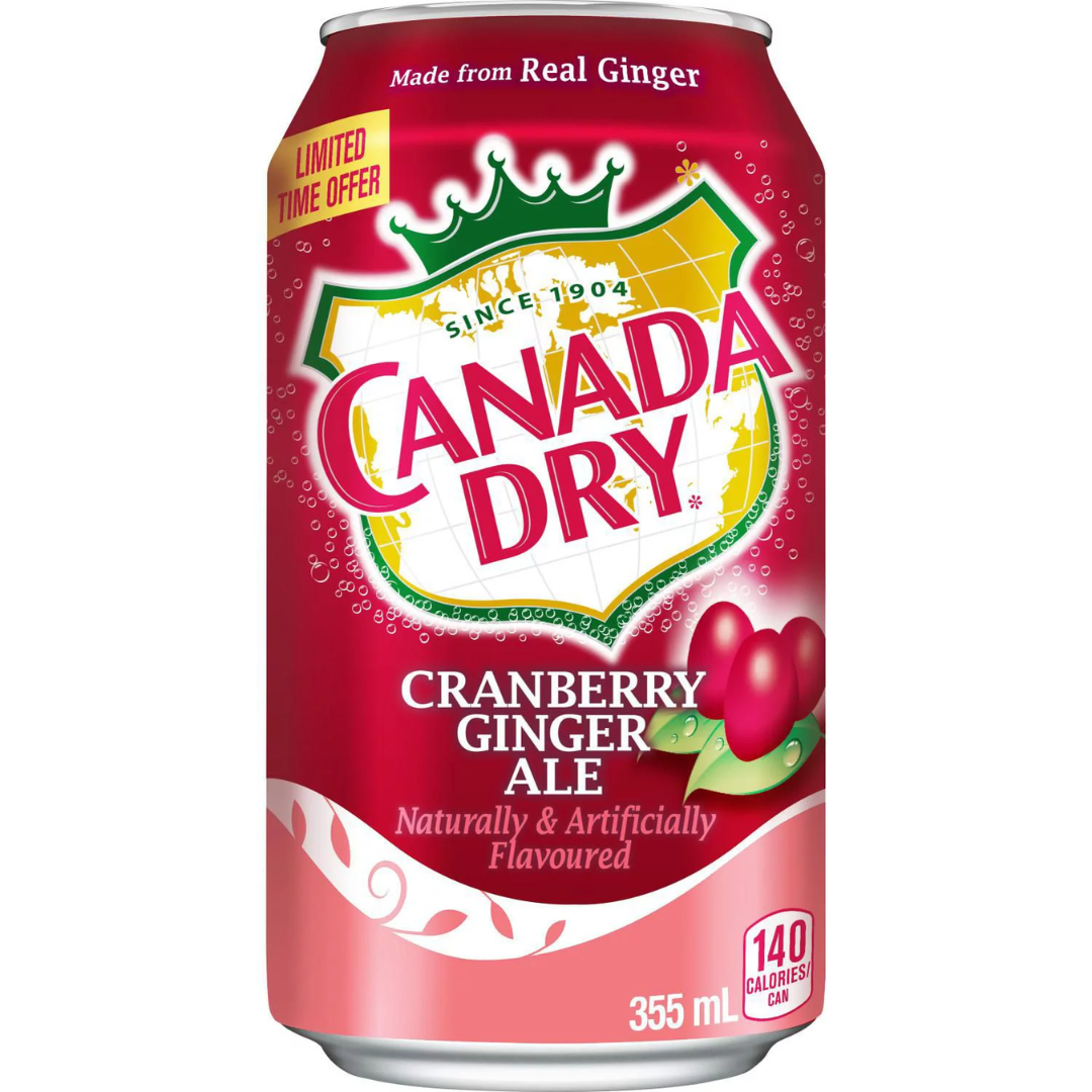 CANADA DRY CRANBERRY GINGER ALE 355ml