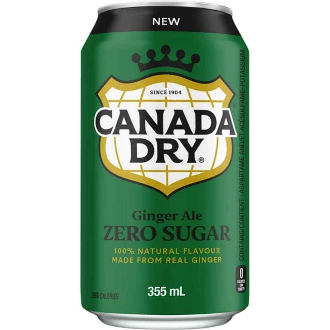CANADA DRY ZERO GINGER ALE 355mL