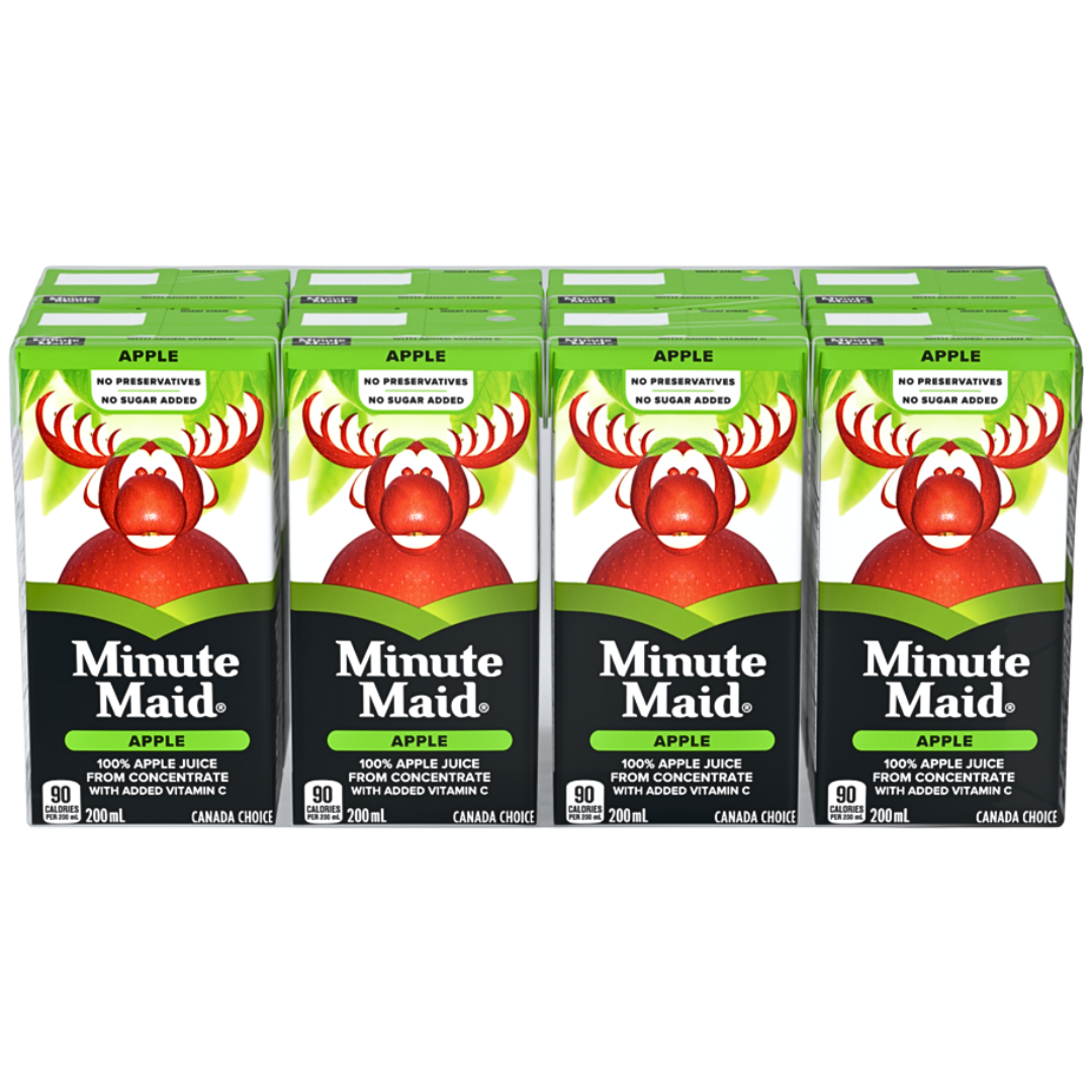 Minute maid apple juice boxes 200ml canteen canada