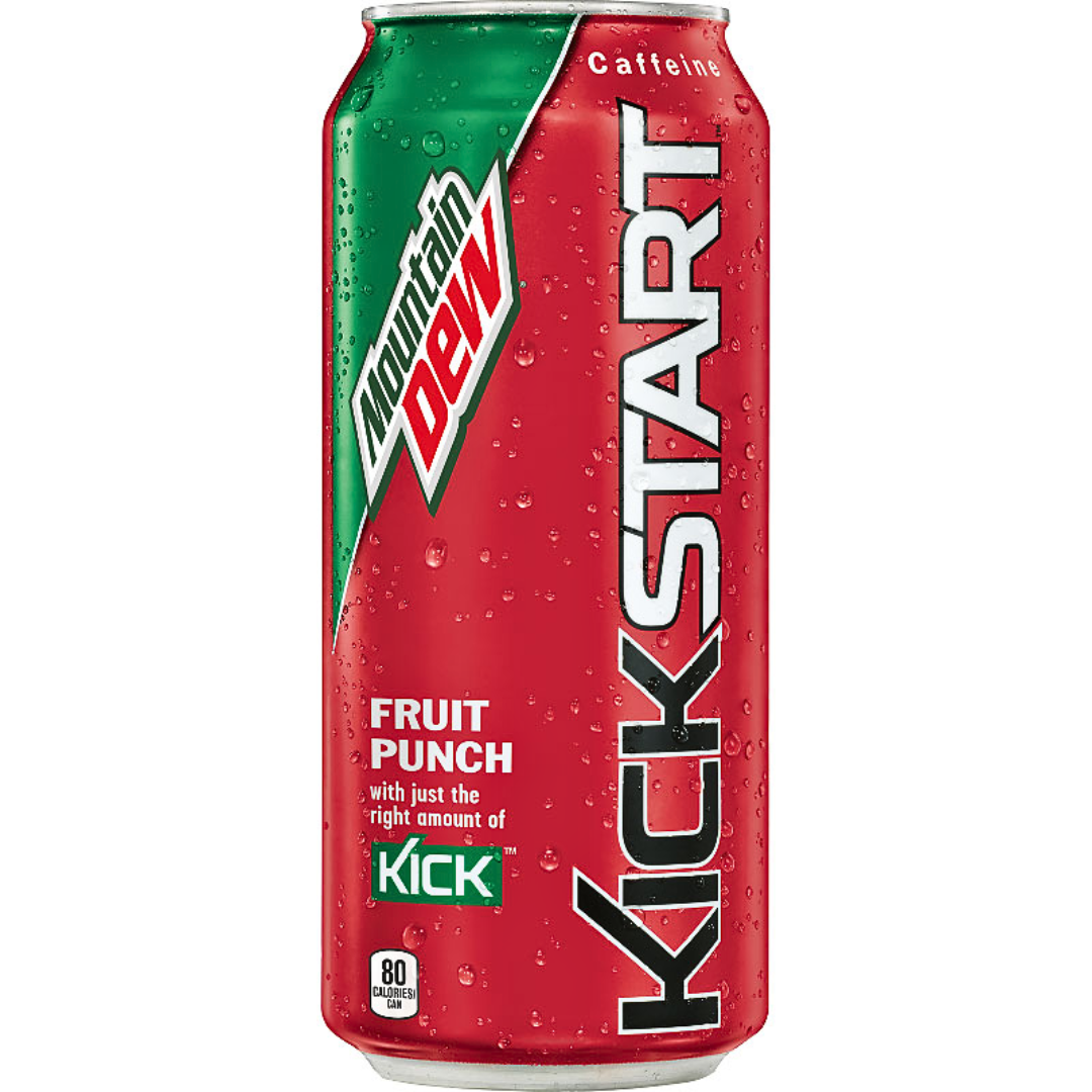 MOUNTAIN DEW KICKSTART FRUIT PUNCH 473mL