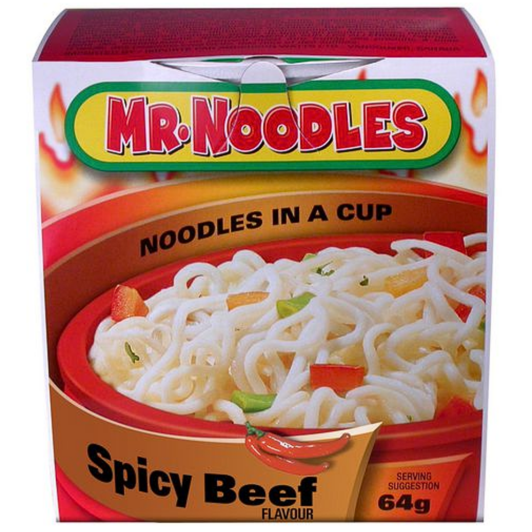 MR NOODLES IN A CUP SPICY BEEF 64g