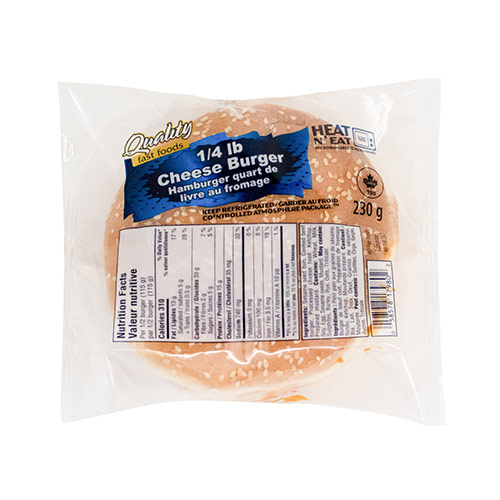 QUALITY FAST FOODS 14 lb CHEESEBURGER 230g