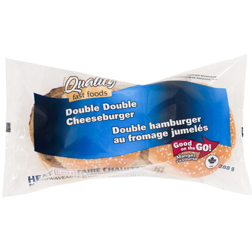 QUALITY FAST FOODS DOUBLE DOUBLE CHEESEBURGER 288g