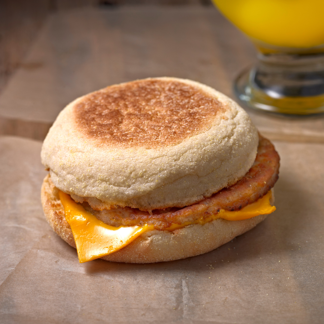 SAUSAGE & CHEESE ENGLISH MUFFIN