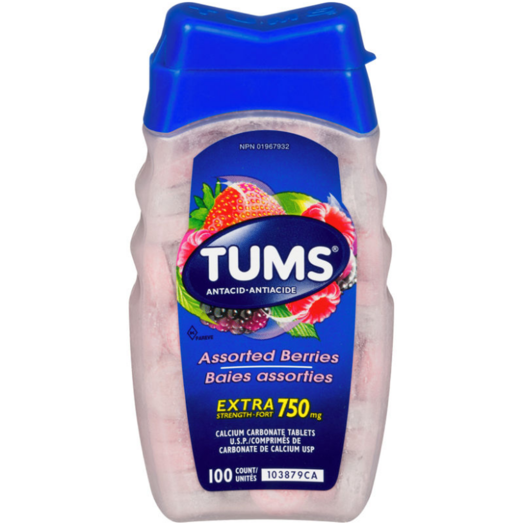 TUMS ASSORTED BERRIES EXTRA STRENGTH 750mg